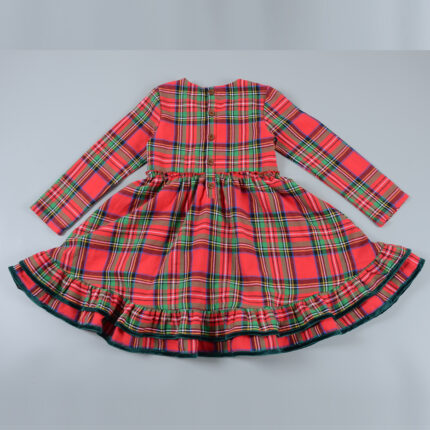 Private Label Manufacturer Custom Girls Velvet Trim Dress