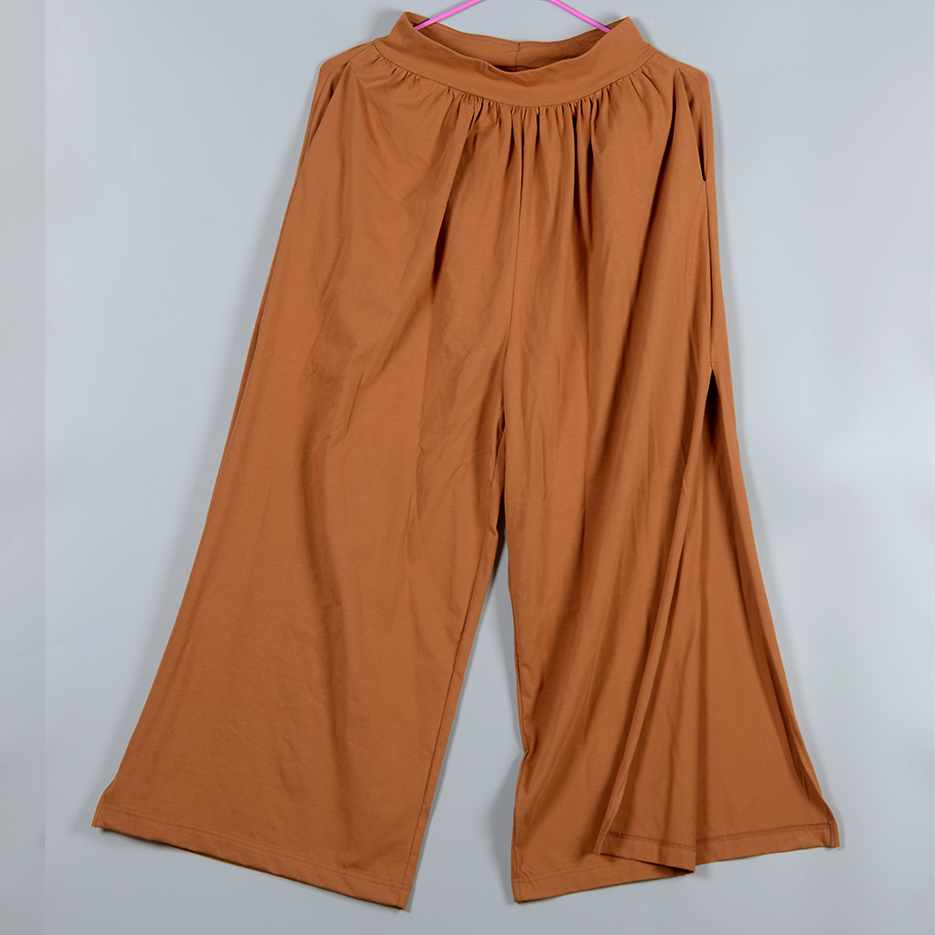 Low MOQ Manufacturer Custom Girls' Wide-Leg Elastic Waist Boho Trousers
