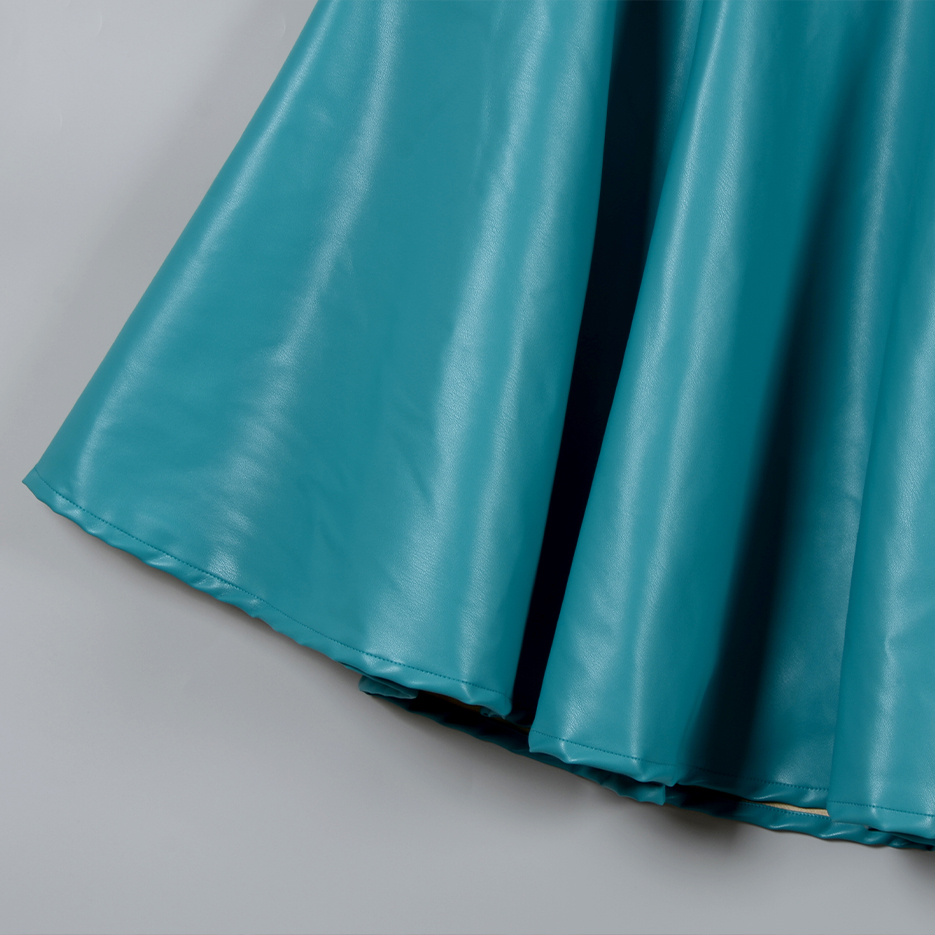 OEM/ODM Custom Private Label PU Leather A-Line Women Skirt