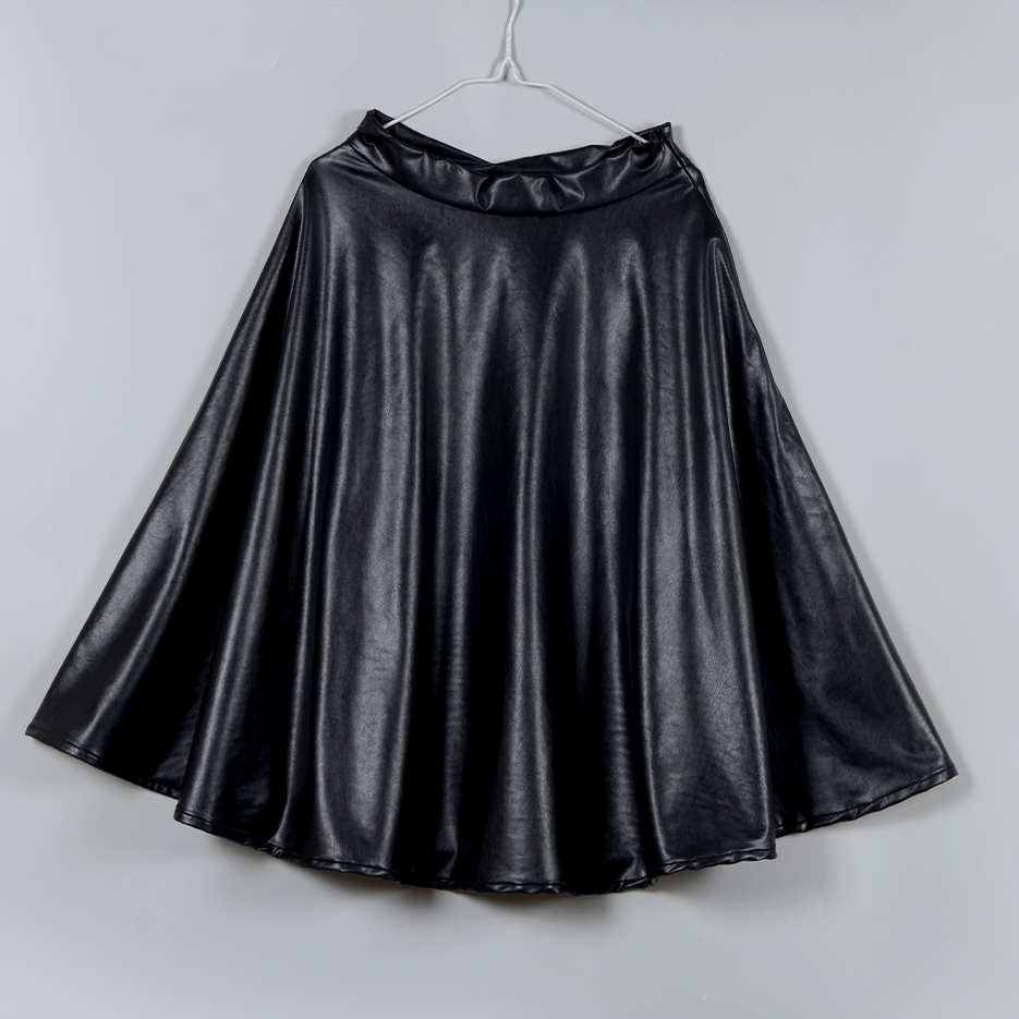 OEM/ODM Custom Private Label PU Leather A-Line Women Skirt