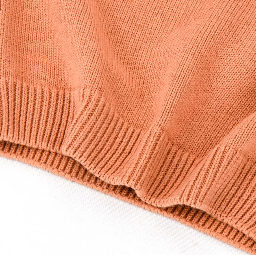 Solid Knitted Round Neck Sweater